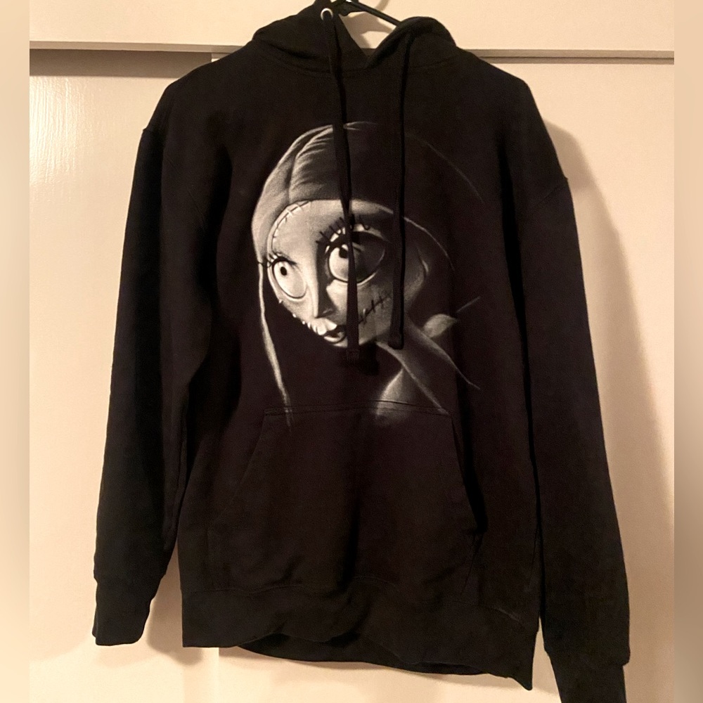 Tim Burton The Nightmare Before Christmas Sally Black & White Drawstring Hoodie